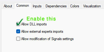 Enable DLL imports